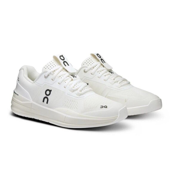 On THE ROGER Pro Undyed-White / Black Men's Tennis Shoes Roger Federer Size 12.5 - Picture 1 of 12